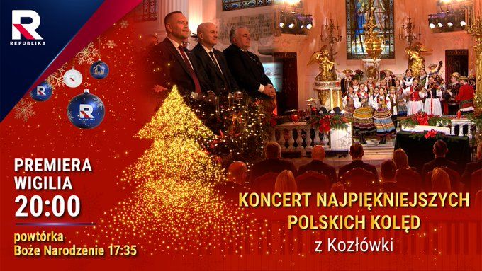 Świąteczne kolędy z Kozłówki na antenie Telewizji Republika. Para prezydencka zachwycona występami