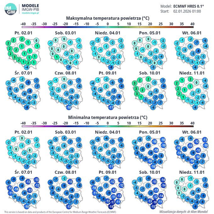 Znaczne ochłodzenie nad Polską. IMGW zapowiada bardzo niskie temperatury