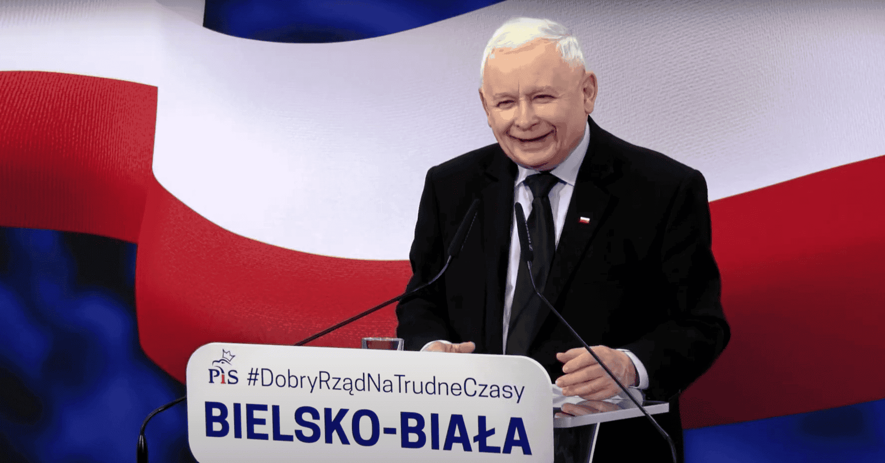 Jarosław Kaczyński nie krył swojego rozbawienia w związku z komentarzem jednego ze słuchaczy.