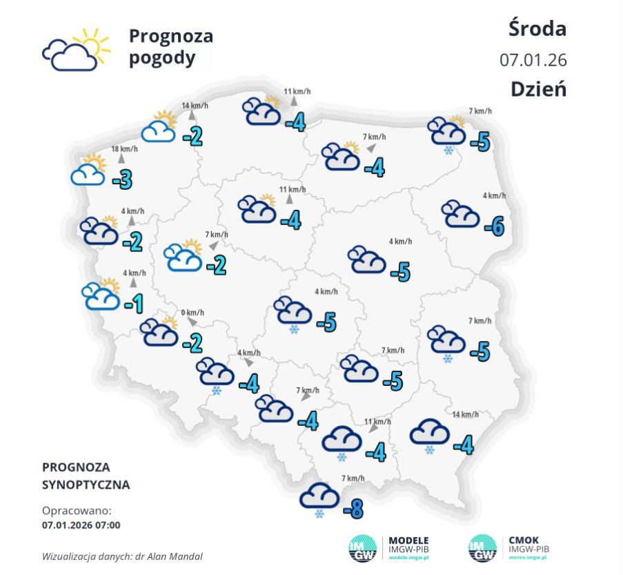 Zimowy paraliż południowo-wschodniej Polski. Alerty przed śniegiem i mrozem