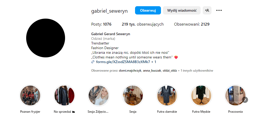 Gabriel Seweryn Instagram