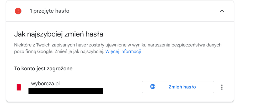 Wyciek haseł z wielkiego polskiego serwisu. Google wysyła pilne ostrzeżenia