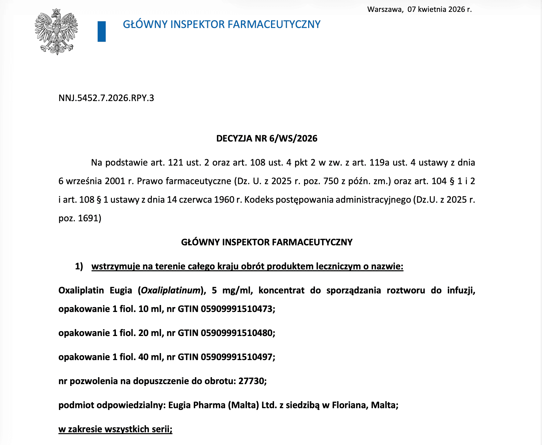 Nagły komunikat GIF, pilna decyzja ws. popularnego leku. Niepokojące, co wykryto