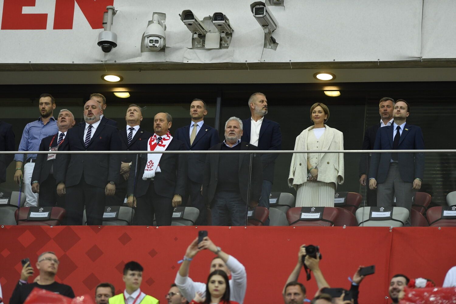 Gwiazdy na meczu Polska-Ukraina, fot. AKPA