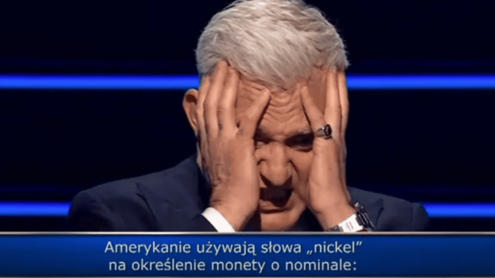 Hubert Urbański znowu pomylił się w "Milionerach". Aż złapał się za głowę