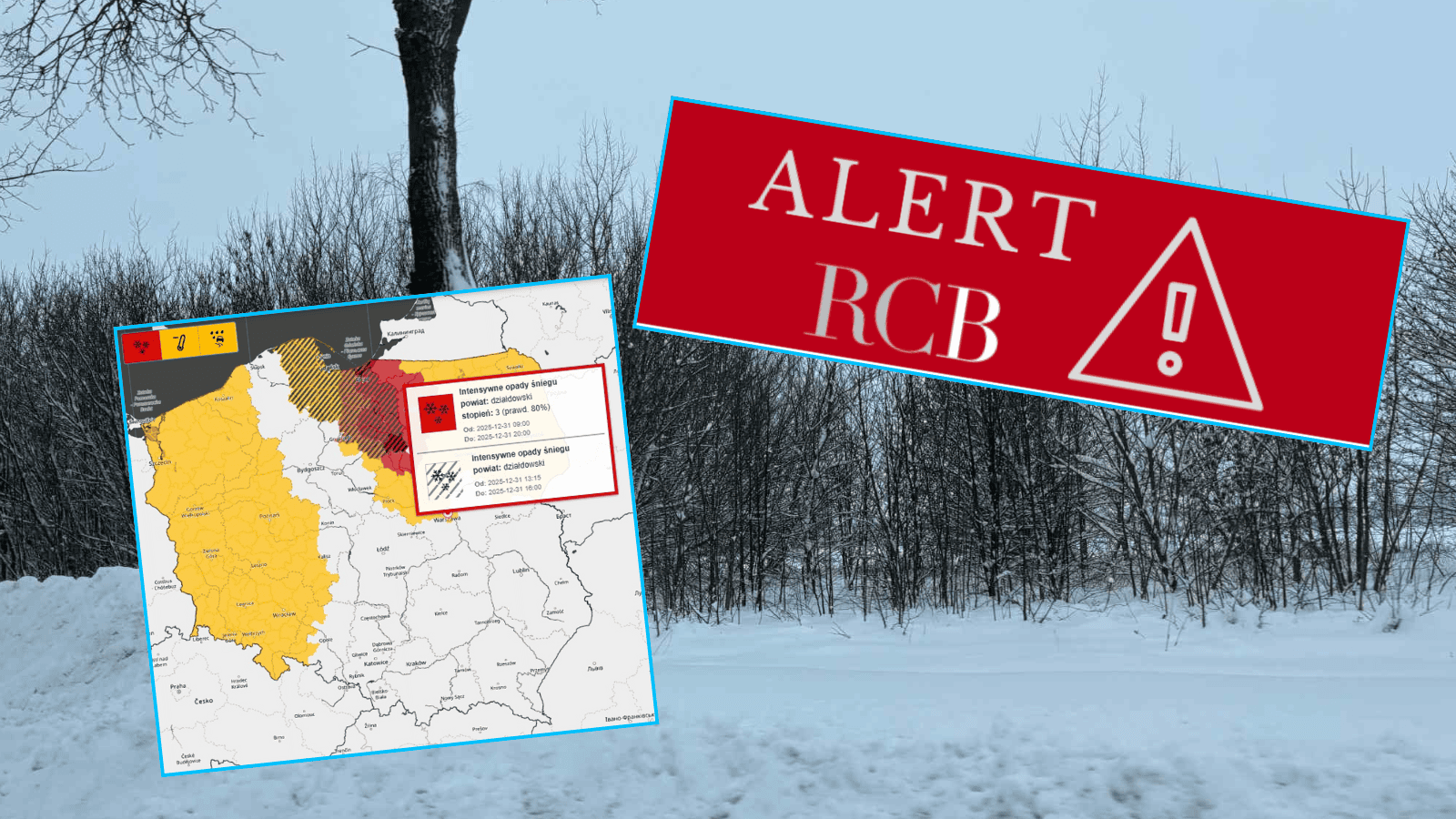 Wydano najwyższy stopień ostrzeżenia. RCB rozesłało alerty do mieszkańców wybranych województw