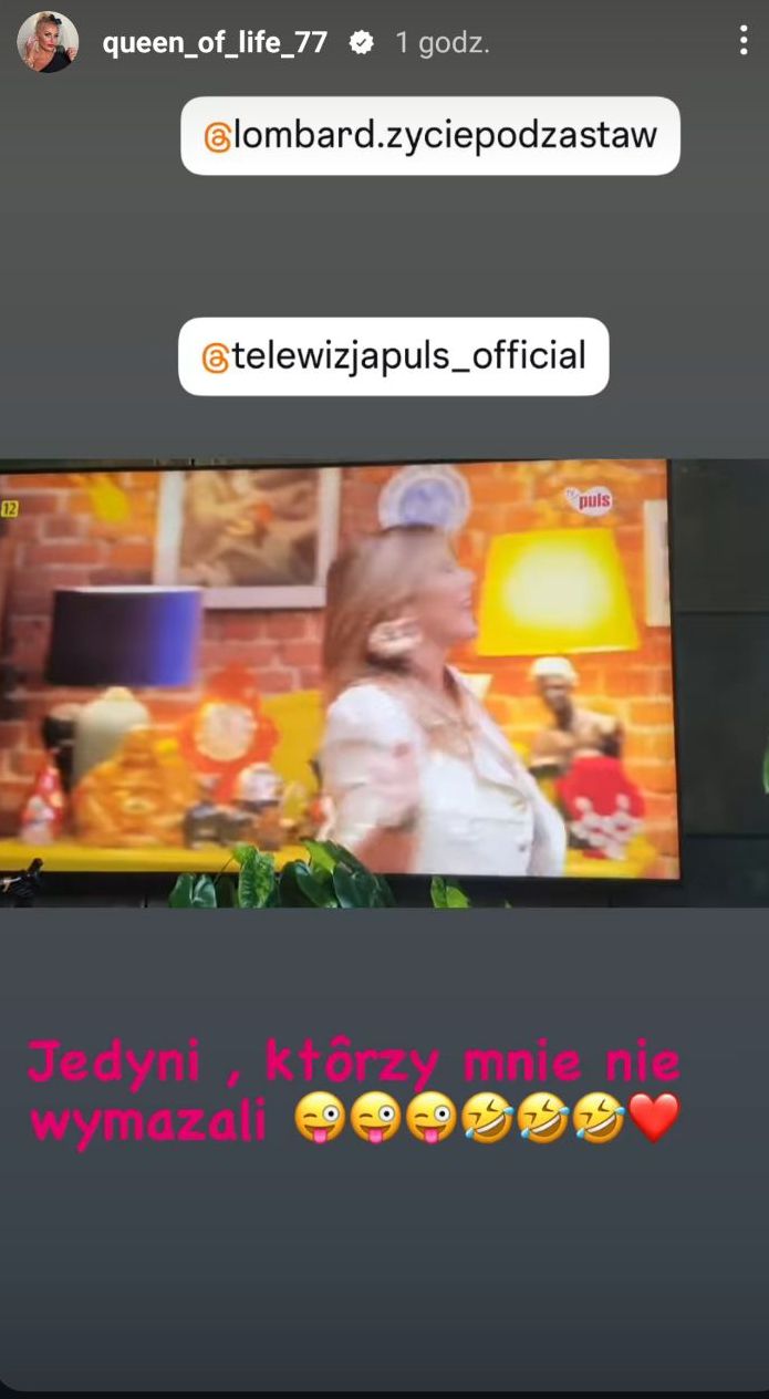 InstaStory Dagmary Kaźmierskiej, fot. Instagram