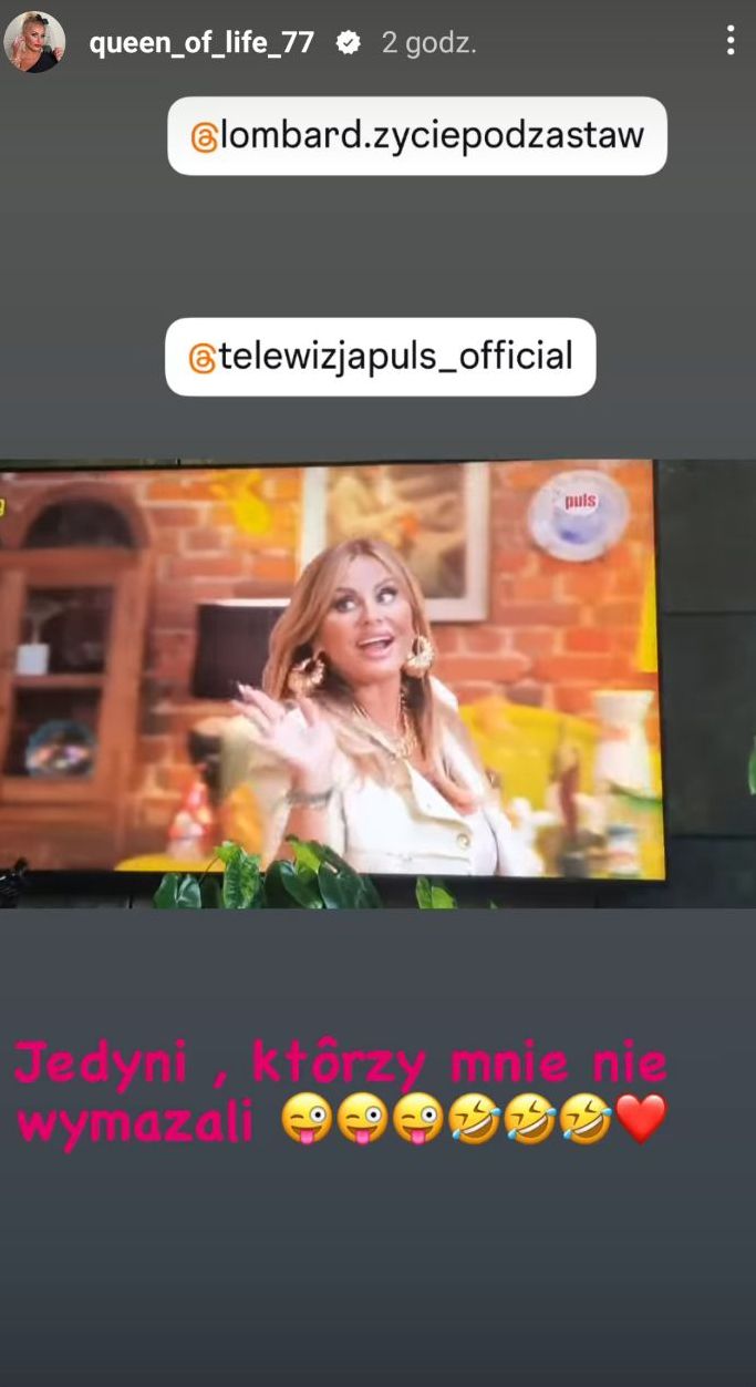 InstaStory Dagmary Kaźmierskiej, fot. Instagram