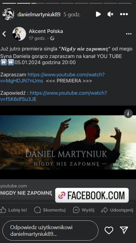 Instagram, Daniel Martyniuk