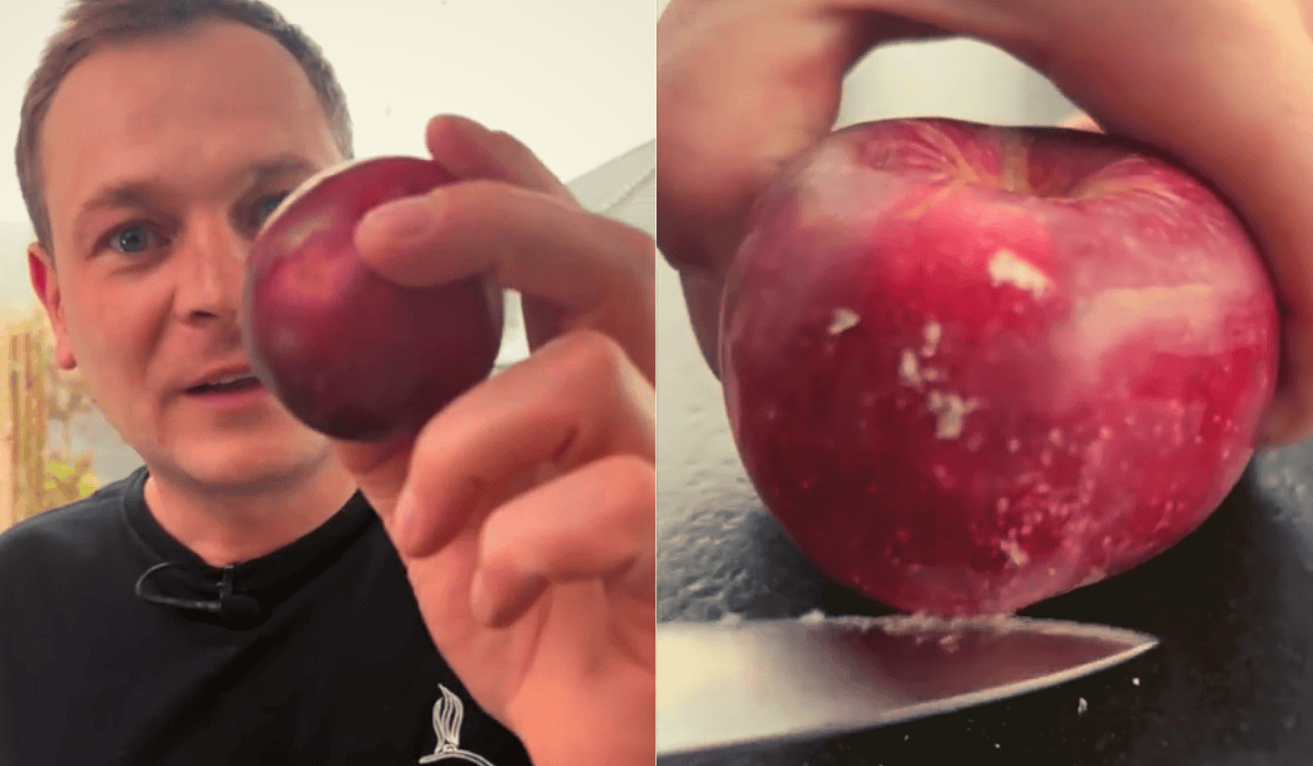Jabłko pokryte woskiem
