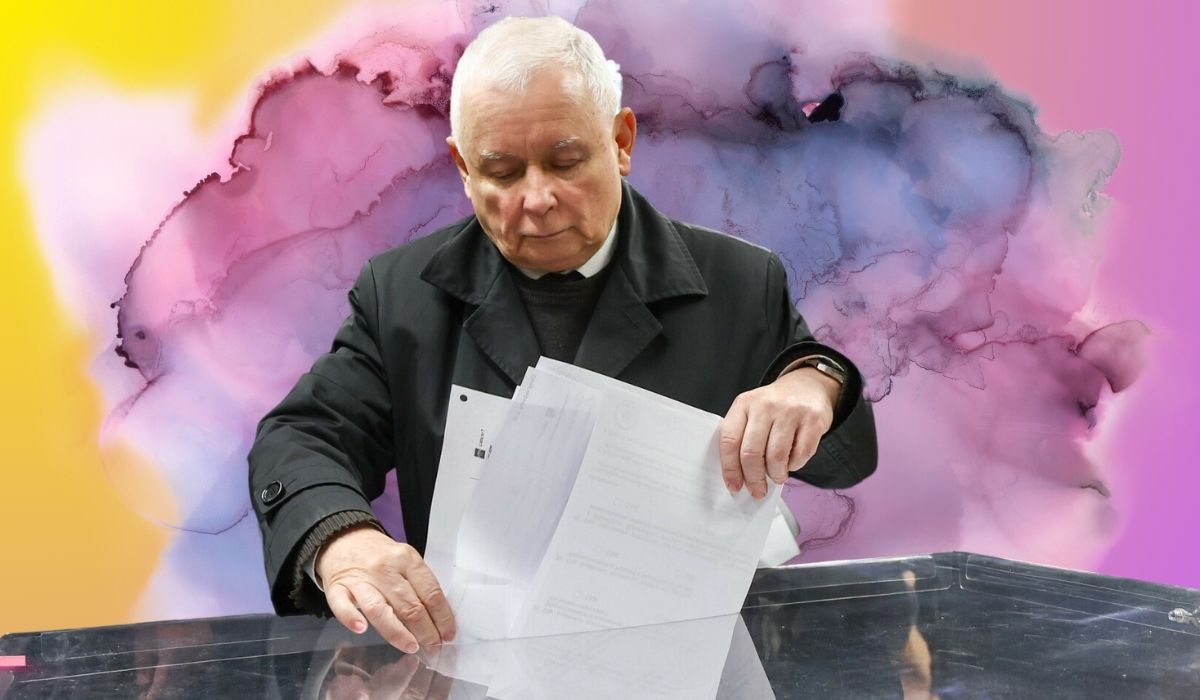 Jarosław Kaczyński chciał ominąć kolejkę do głosowania?, fot. Andrzej Iwanczuk/REPORTER/East News