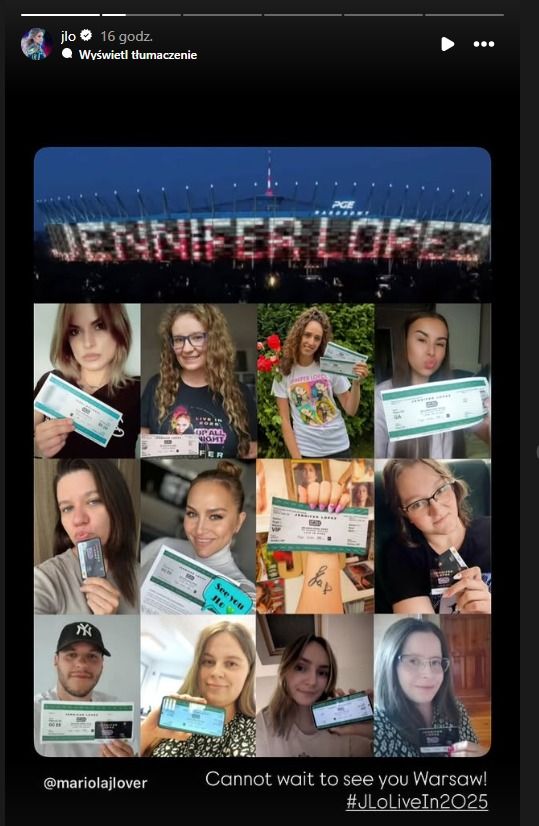 Jennifer Lopez pokazała foto z Warszawy! Tak szykuje się do koncertu