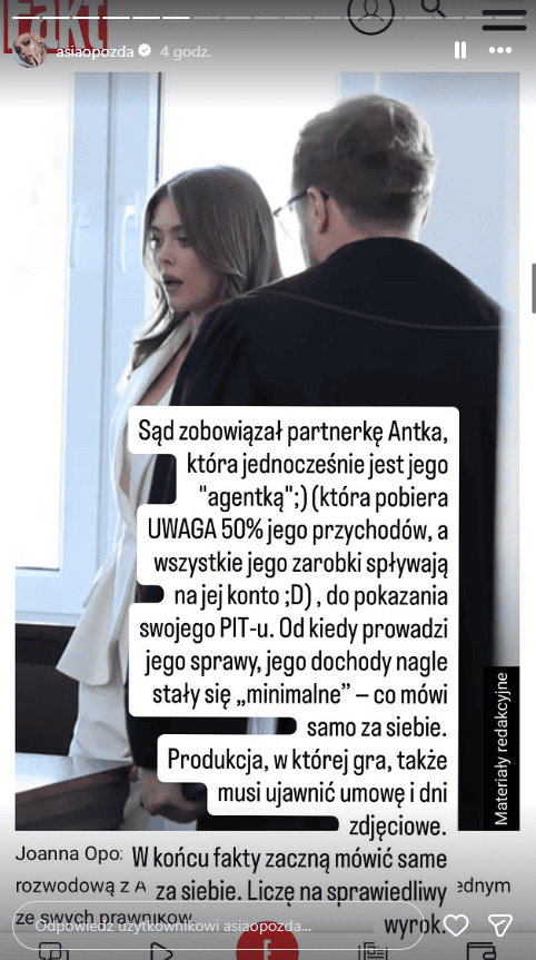 Joanna Opozda nie wytrzymała. "Mam dość". Tuż po rozprawie opublikowała dosadny komunikat
