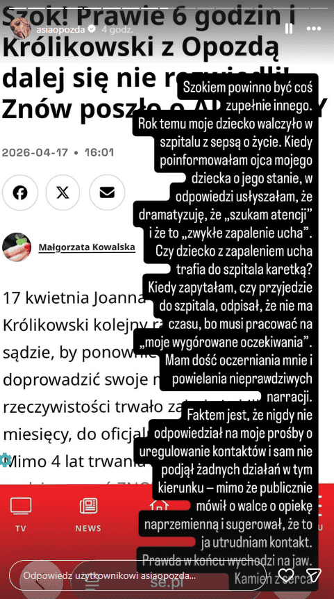 Joanna Opozda nie wytrzymała. "Mam dość". Tuż po rozprawie opublikowała dosadny komunikat
