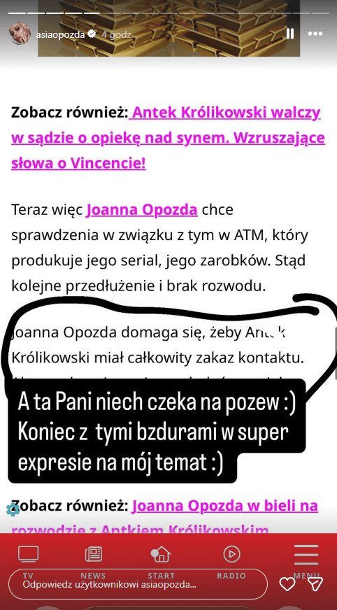 Joanna Opozda nie wytrzymała. "Mam dość". Tuż po rozprawie opublikowała dosadny komunikat