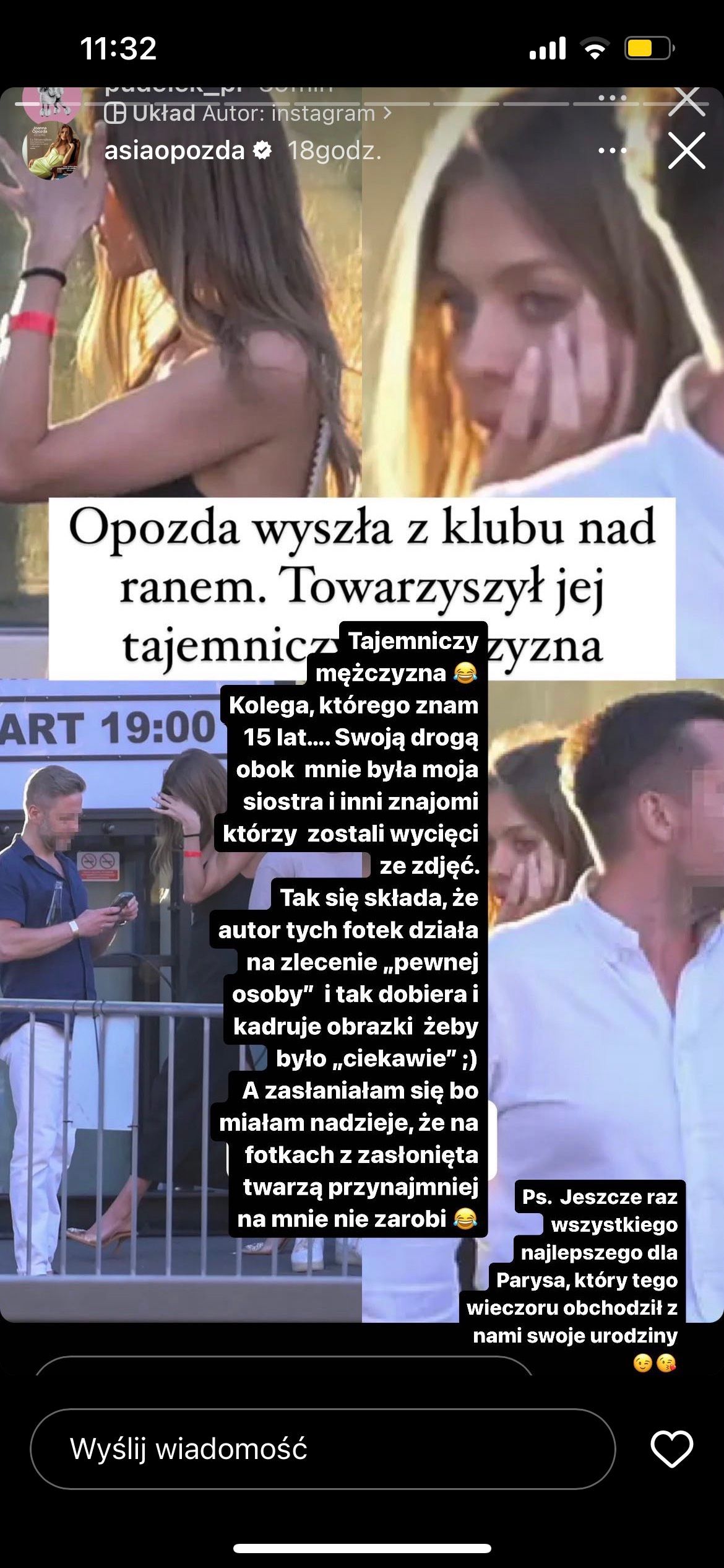 Joanna Opozda wyjaśnia, kim jest tajemniczy partner