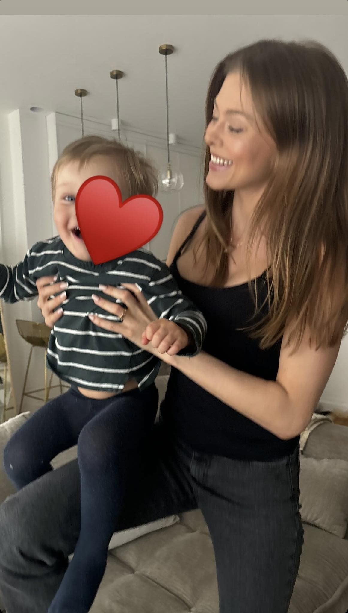 Joanna Opozda z synem, fot. Instagram