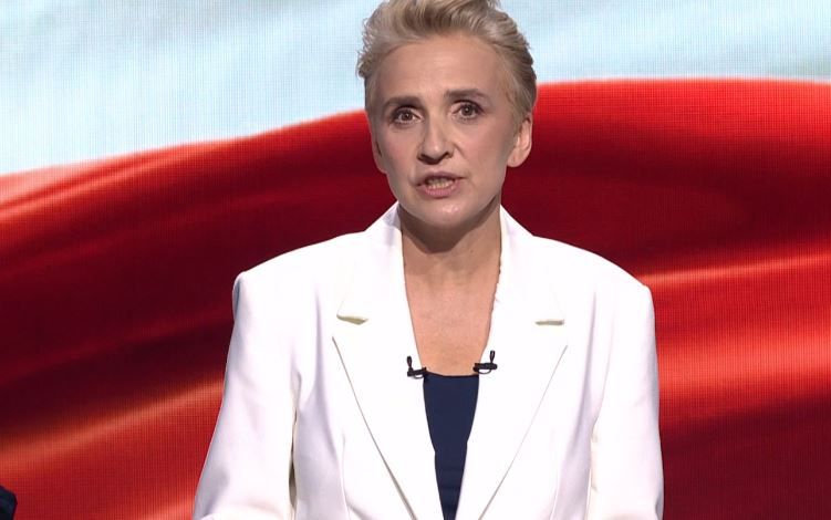 Joanna Scheuring-Wielgus podzieliła się osobistą historią, fot. kadr z „Debaty wyborczej” w 2023 roku 1.JPG