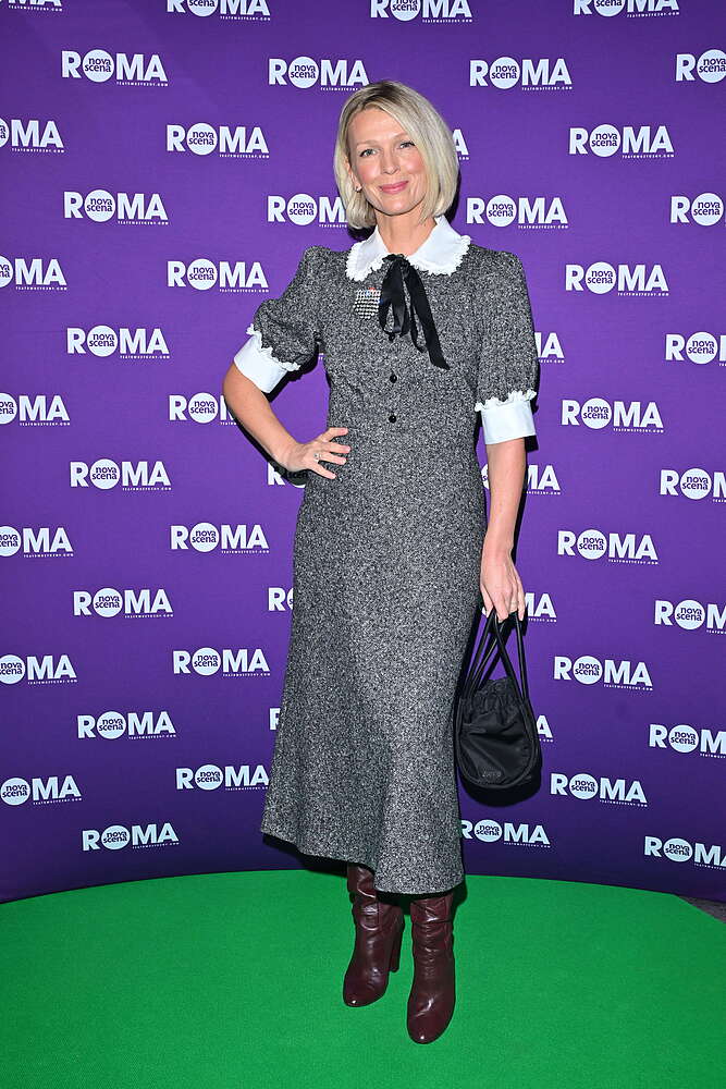 Gwiazdy na spektaklu  "Aniołki Mussoliniego". Sykut, Mołek, Damięcki, Jeżowska