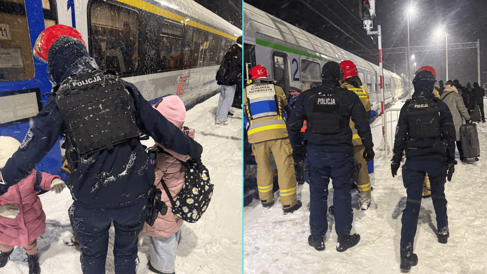 W akcji policja i straż pożarna. 180 pasażerów ewakuowanych z pociągu