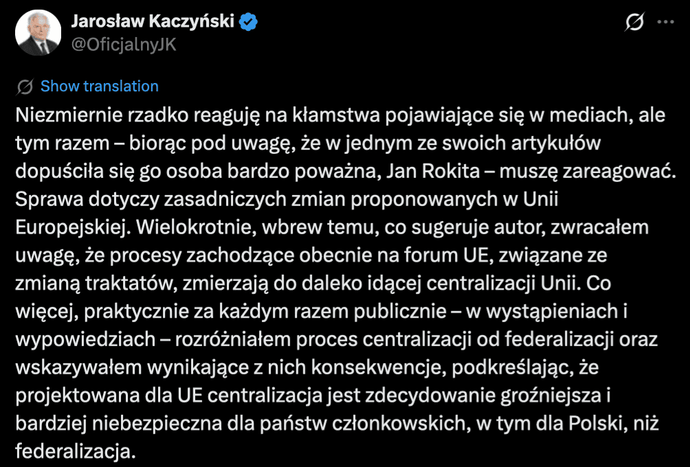 20, gdy Kaczyński opublikował nagranie. Ważne słowa do Polaków