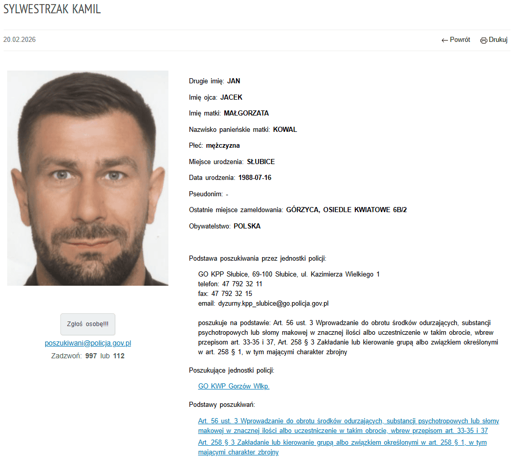 Polski piłkarz poszukiwany listem gończym. Zarzuty porażają, na liście jest art. 258