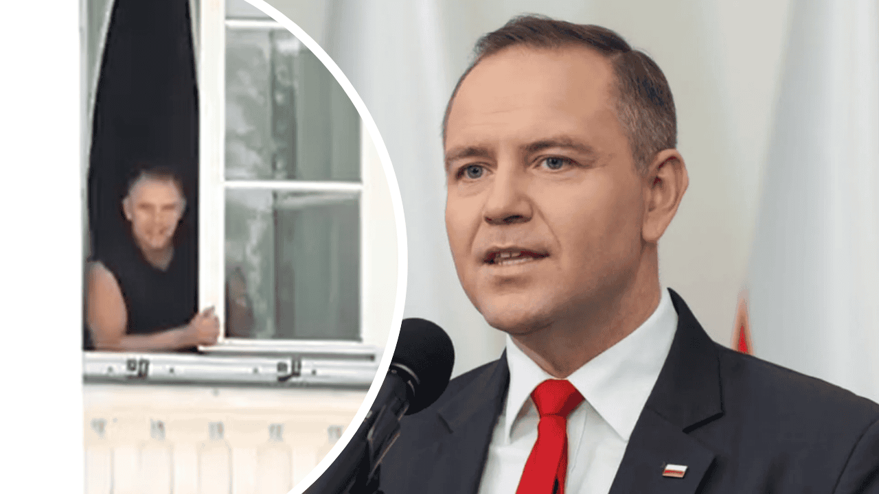 Nietypowe sceny przed Belwederem. Nagle z okna wychylił się Nawrocki. Wykrzyczał tylko jedno zdanie