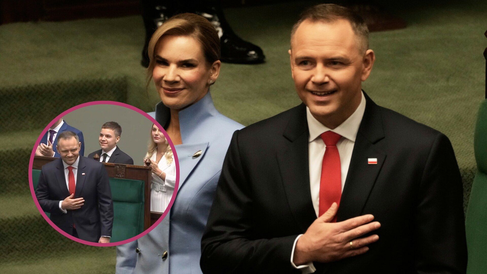 Nie zabrał córki, a zabrał ją. Tajemnicza blondynka za plecami Nawrockiego