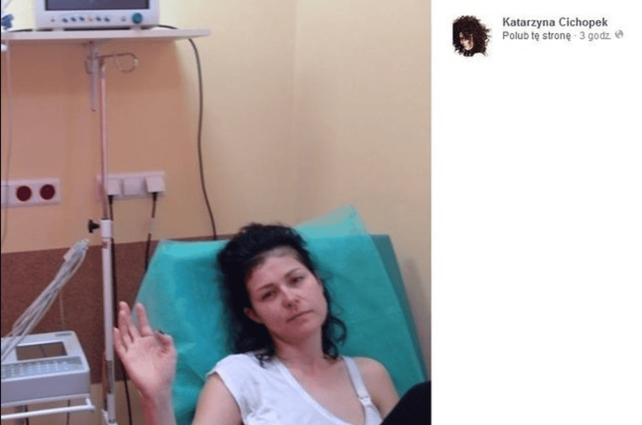 Kasia Cichopek w szpitalu – zdjęcie z 2014 roku, fot. Facebook