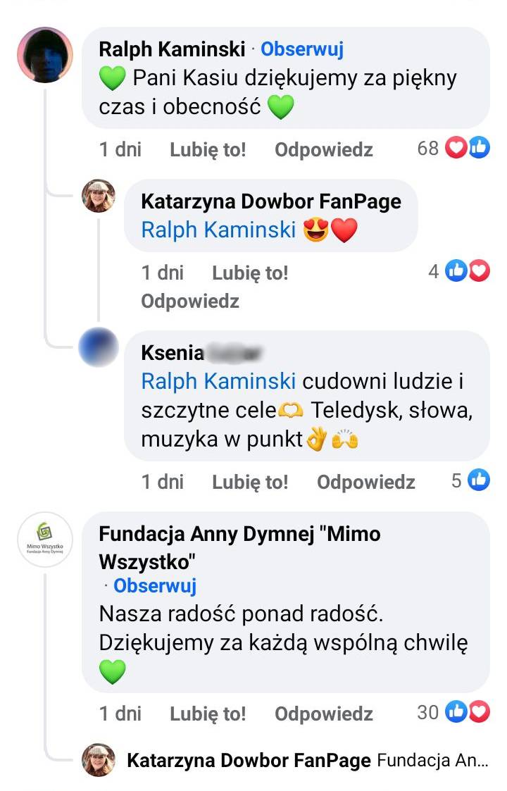 Katarzyna Dowbor odpowiedziała na komentarz Ralpha Kaminskiego, fot. Facebook.jpg