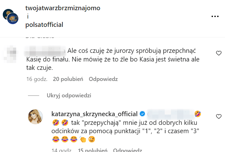 Katarzyna Skrzynecka odpowiada internautce, fot. Instagram