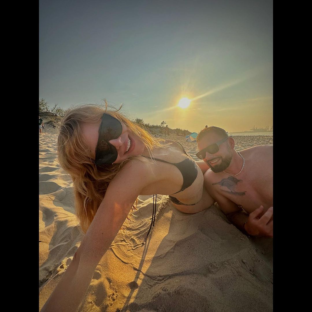Katarzyna Warnke na plaży fot. Instagram @kasiawarnke