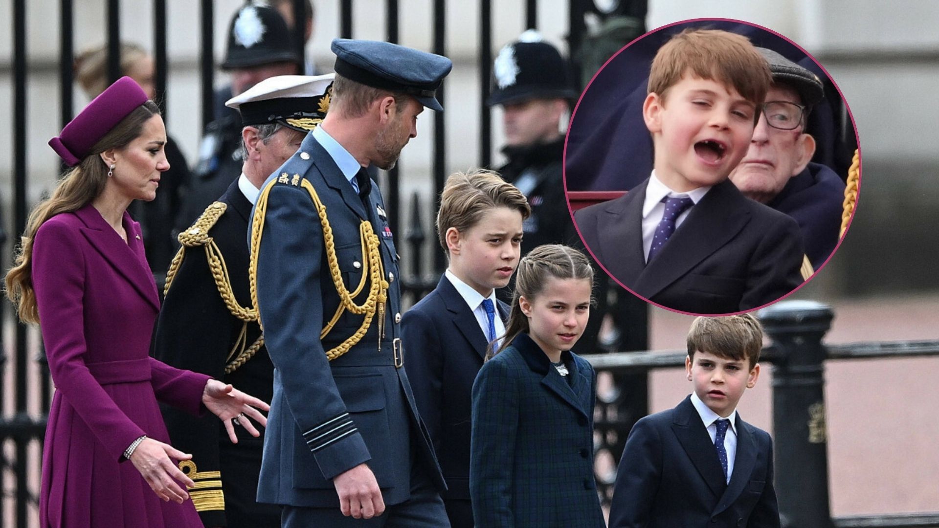 Kate i William z dziećmi na paradzie
