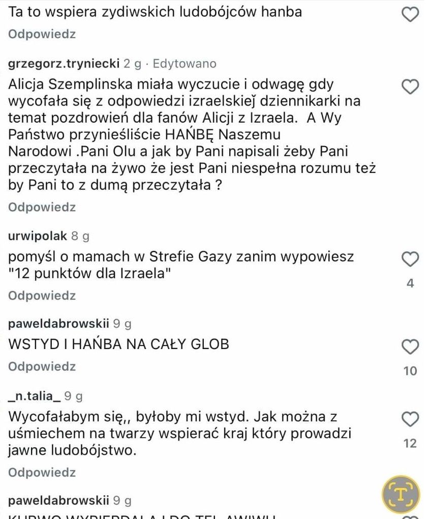 Podała wyniki polskiego jury, a teraz. Lincz w sieci