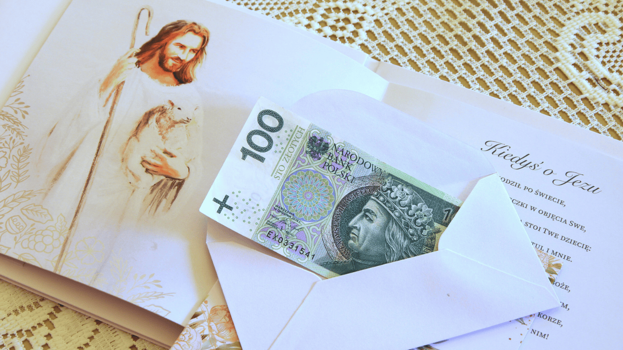 Koperta na komunię świętą