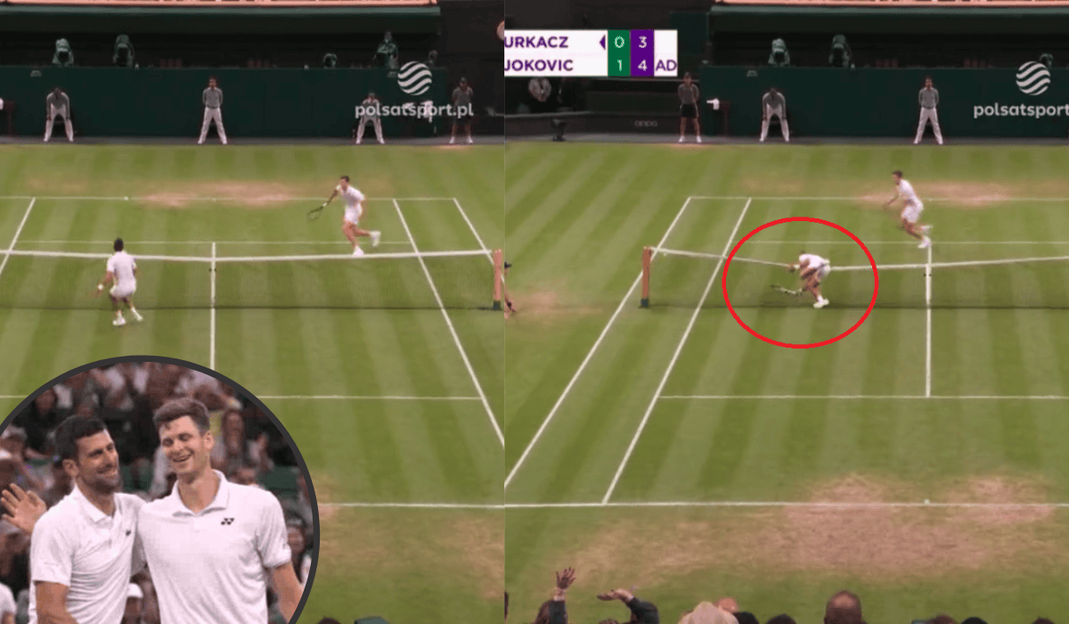 Hubert Hurkacz w starciu z Djokoviciem, Wimbledon