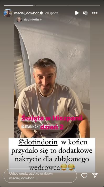 Koroniewska z prośbą do Dowbora i Szelągowskiej, fot. Instagram maciej_dowbor.JPG