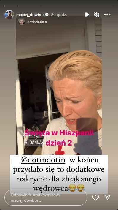 Koroniewska z prośbą do Dowbora i Szelągowskiej, fot. Instagram maciej_dowbor (2).JPG
