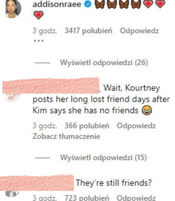 Kourtney Kardashian komentarze pod zdjęciem z brzuszkiem