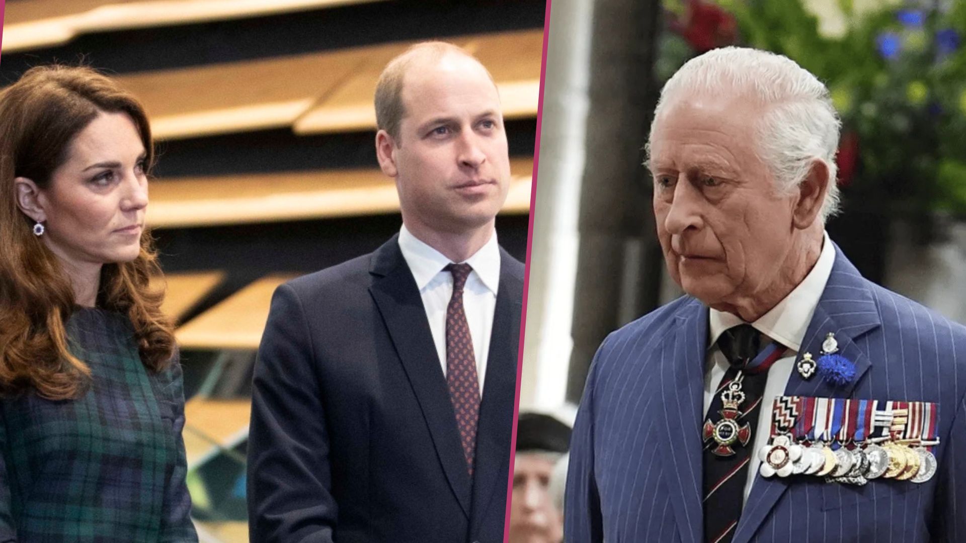 Król Karol III, księżna Kate, książę William