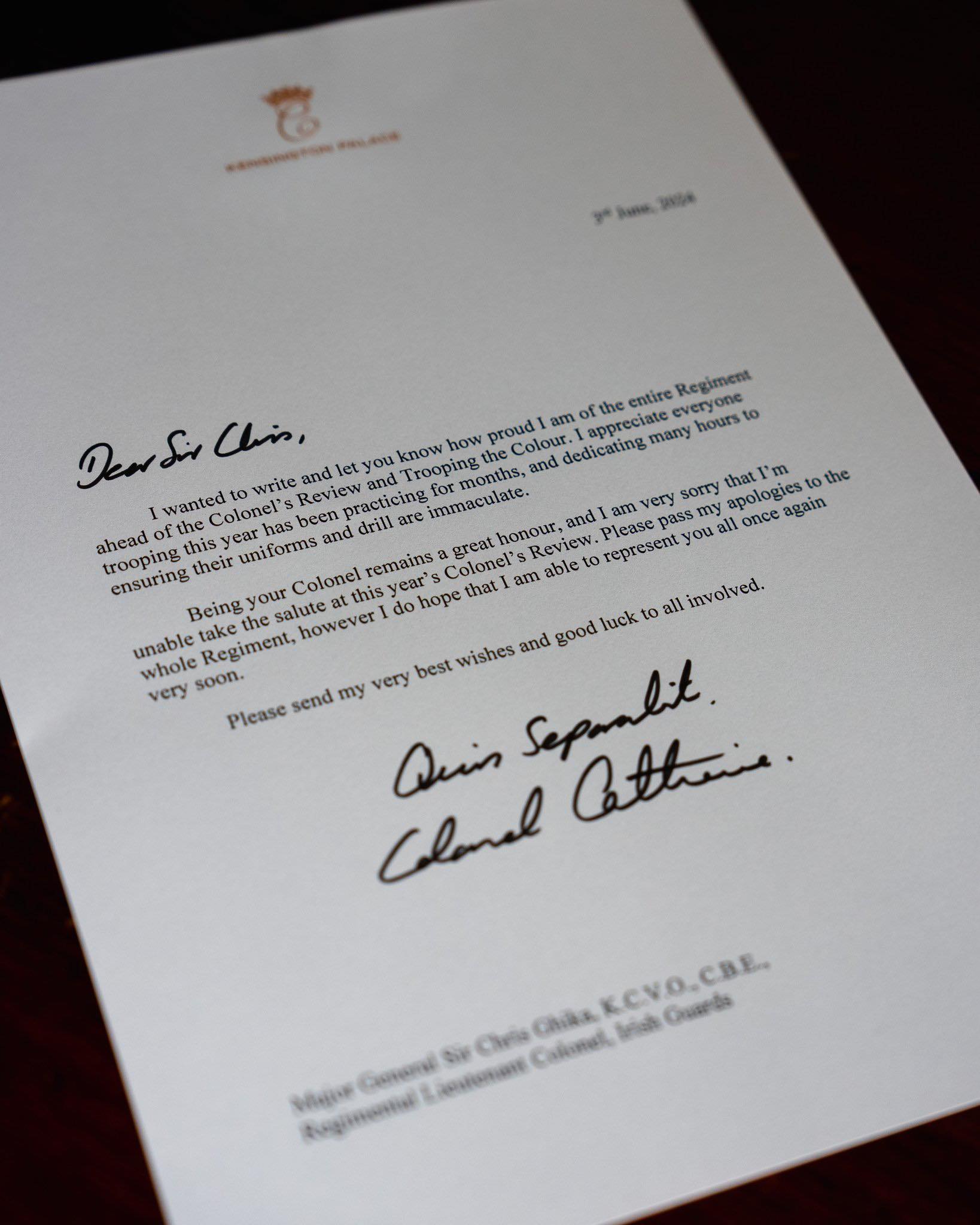 List w imieniu księżnej Kate, fot. X