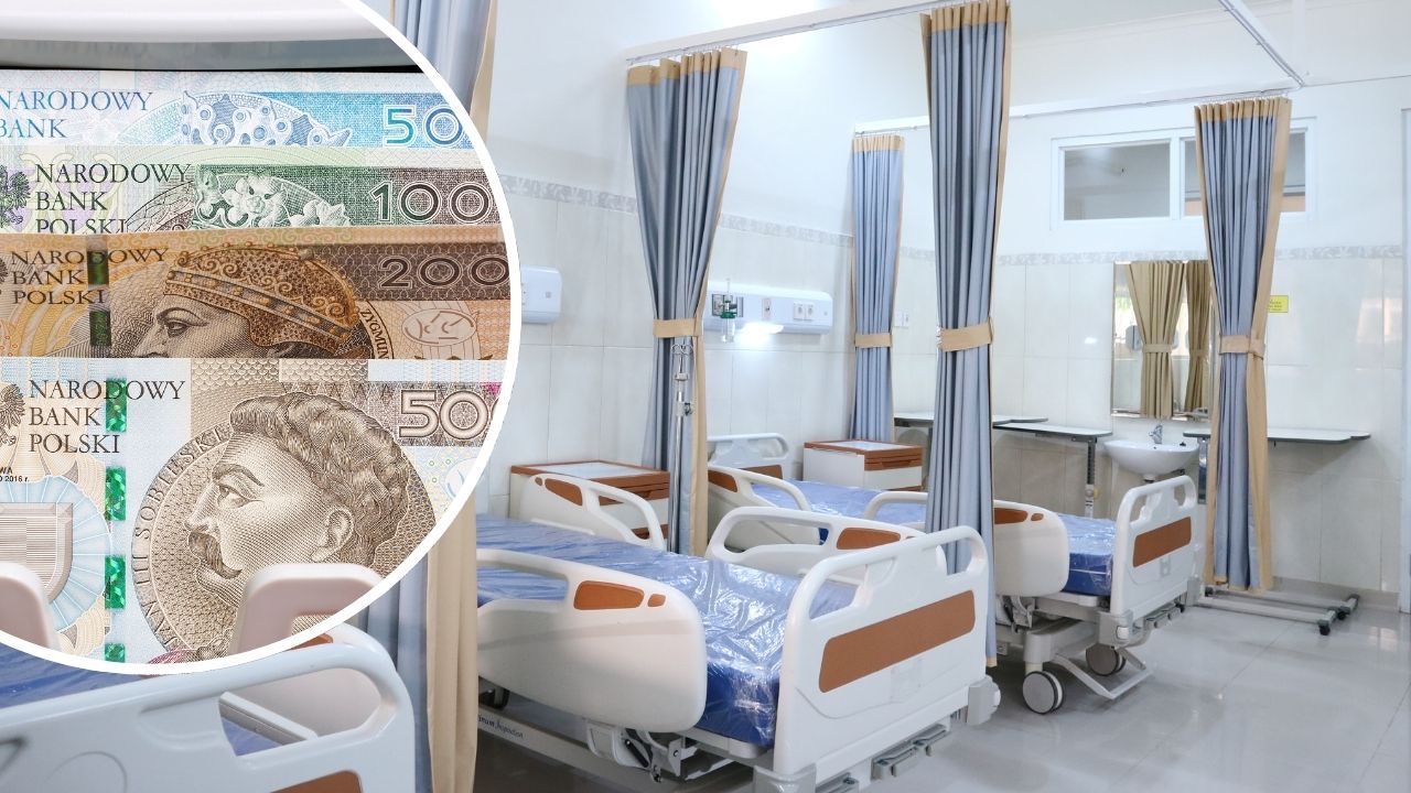 pieniądze, szpital