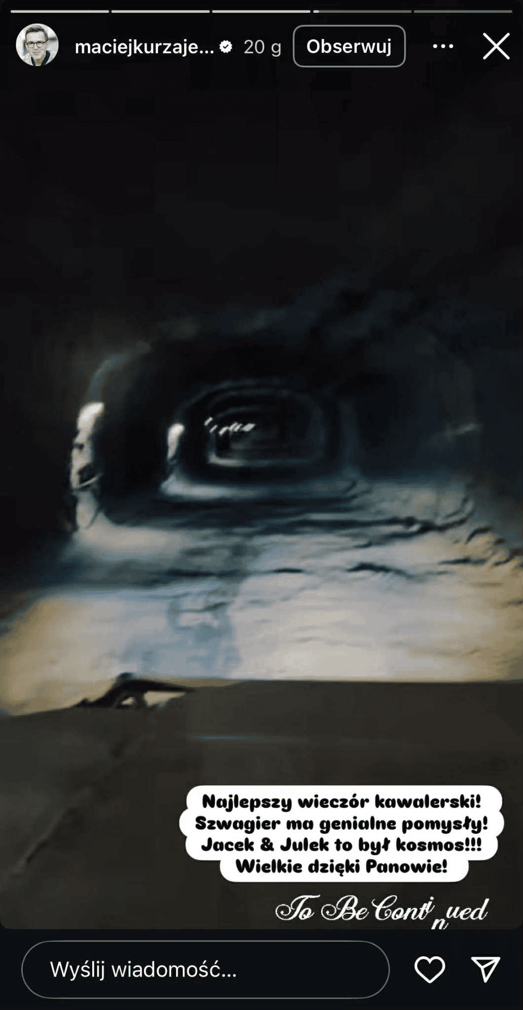 Maciej Kurzajewski, fot. Instagram