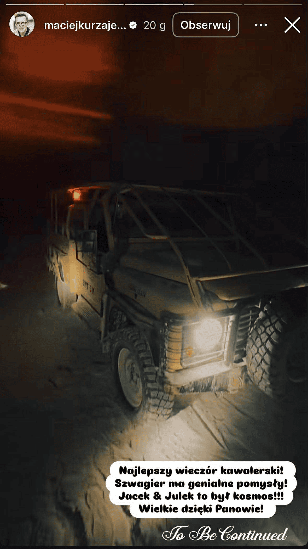 Maciej Kurzajewski, fot. Instagram