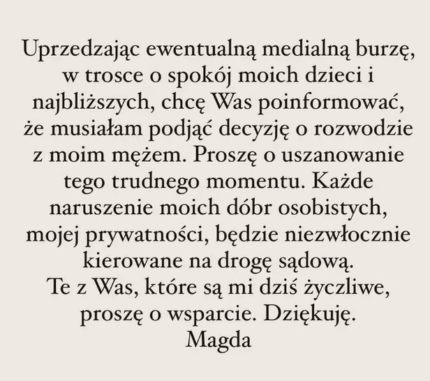 Magda Mołek ogłoszenie