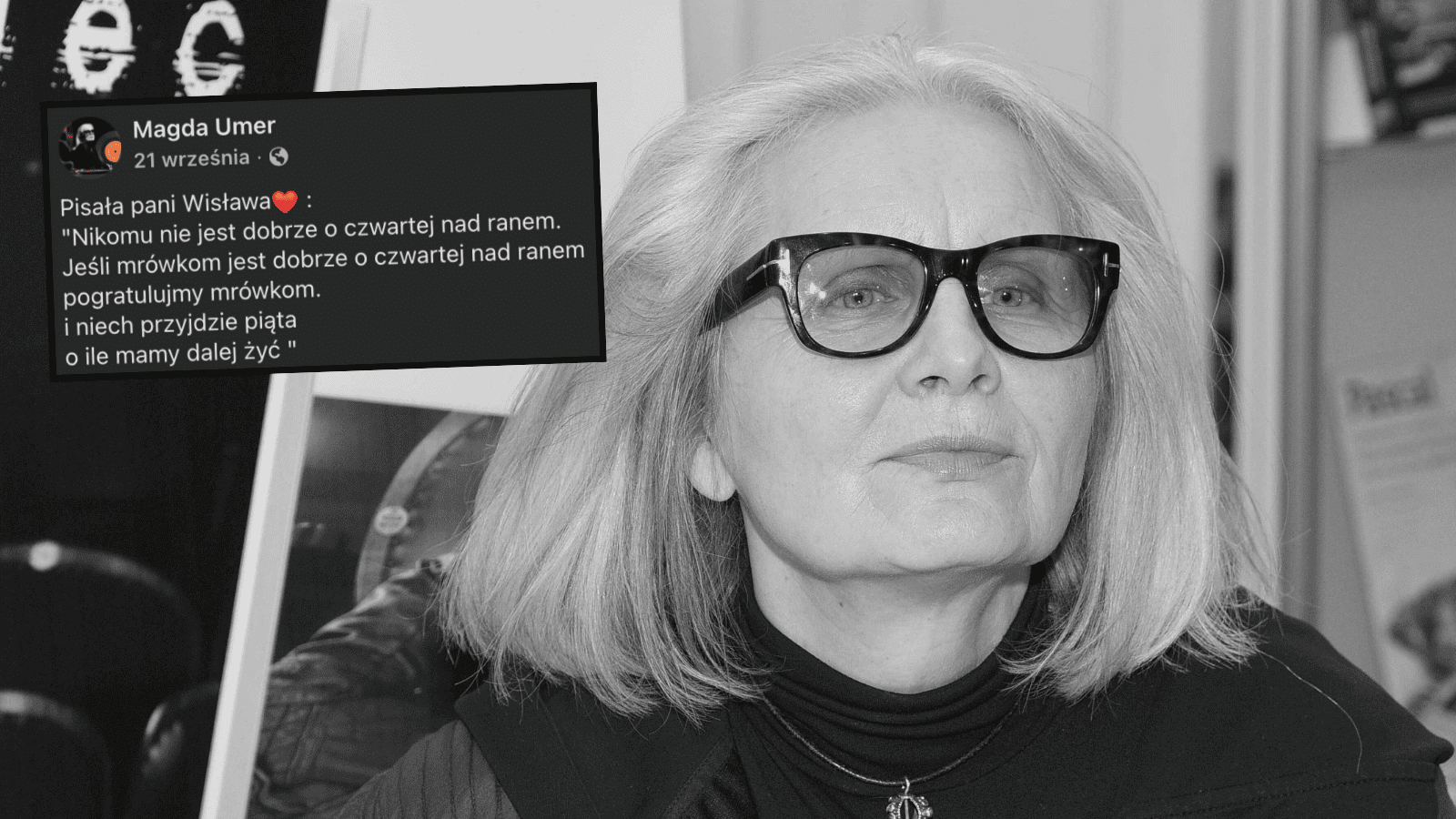 To ostatnie słowa, jakie Magda Umer "wypuściła w świat" przed śmiercią