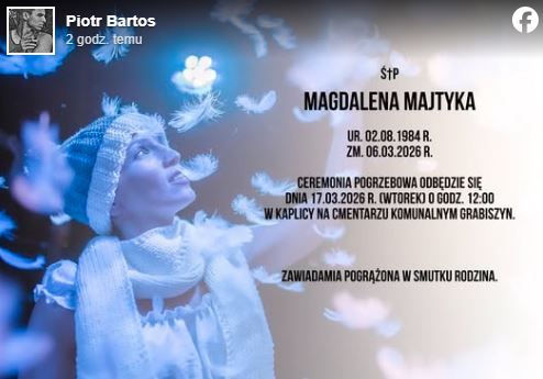 Pogrzeb Magdaleny Majtyki. Mąż podał datę ostatniego pożegnania. Komunikat wyciska łzy