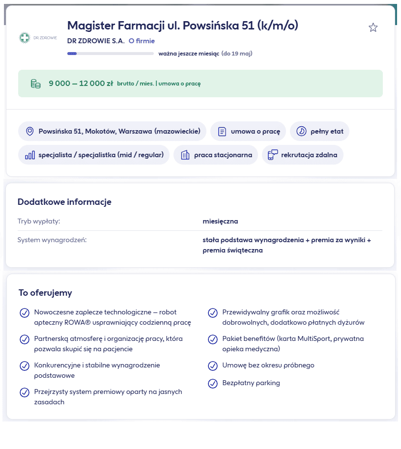 Farmaceuci mogą dostać nawet 9,5 tys. zł na rękę. Sprawdziliśmy oferty