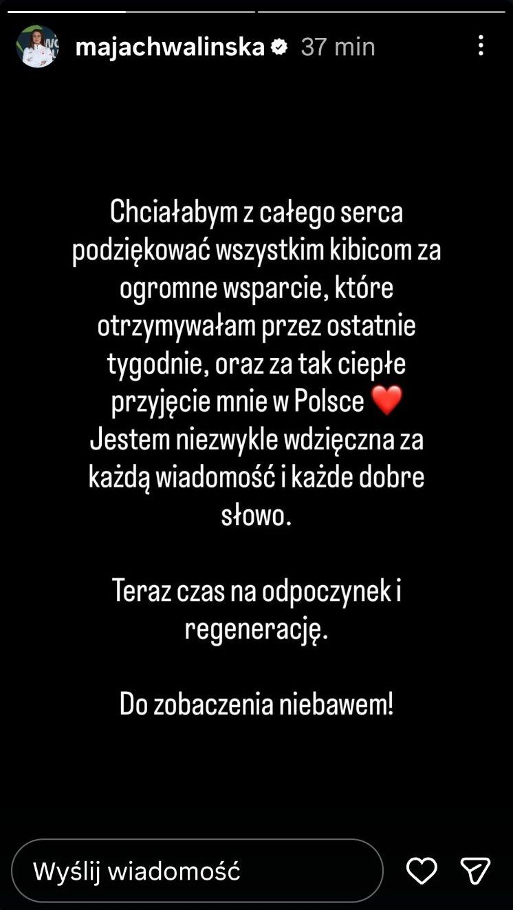 Pożegnanie Mai Chwalińskiej obiegło sieć. Oto co napisała do fanów