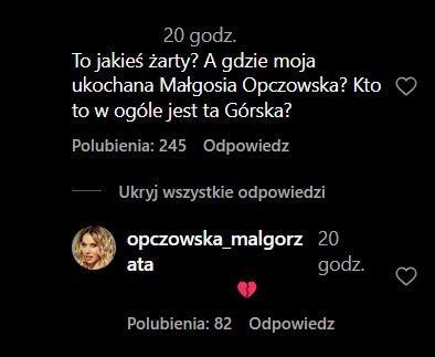 Małgorzata Opczowska komentarz